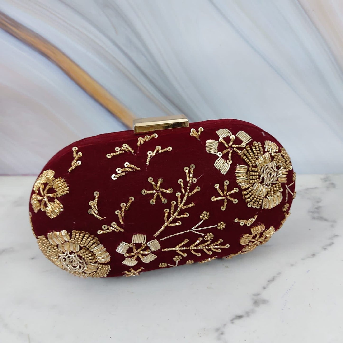 Evening embroidered clutch - Saffronfashionindia