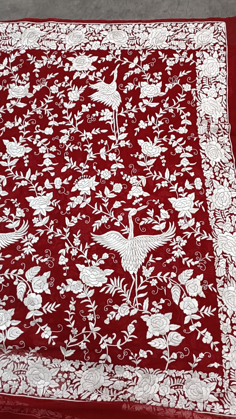 Rosa authentic Parsi gara saree - Saffronfashionindia