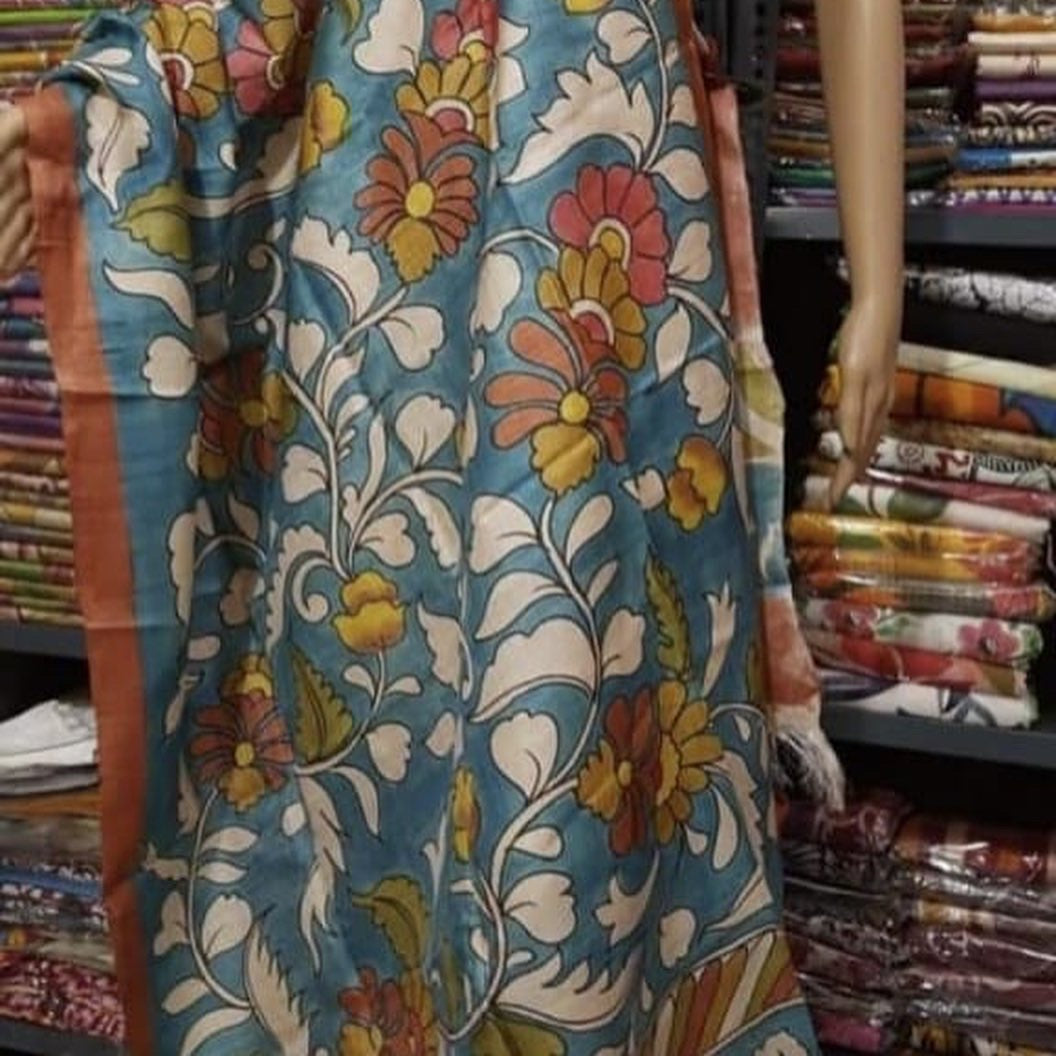Kalamkari bengal dupatta - Saffronfashionindia