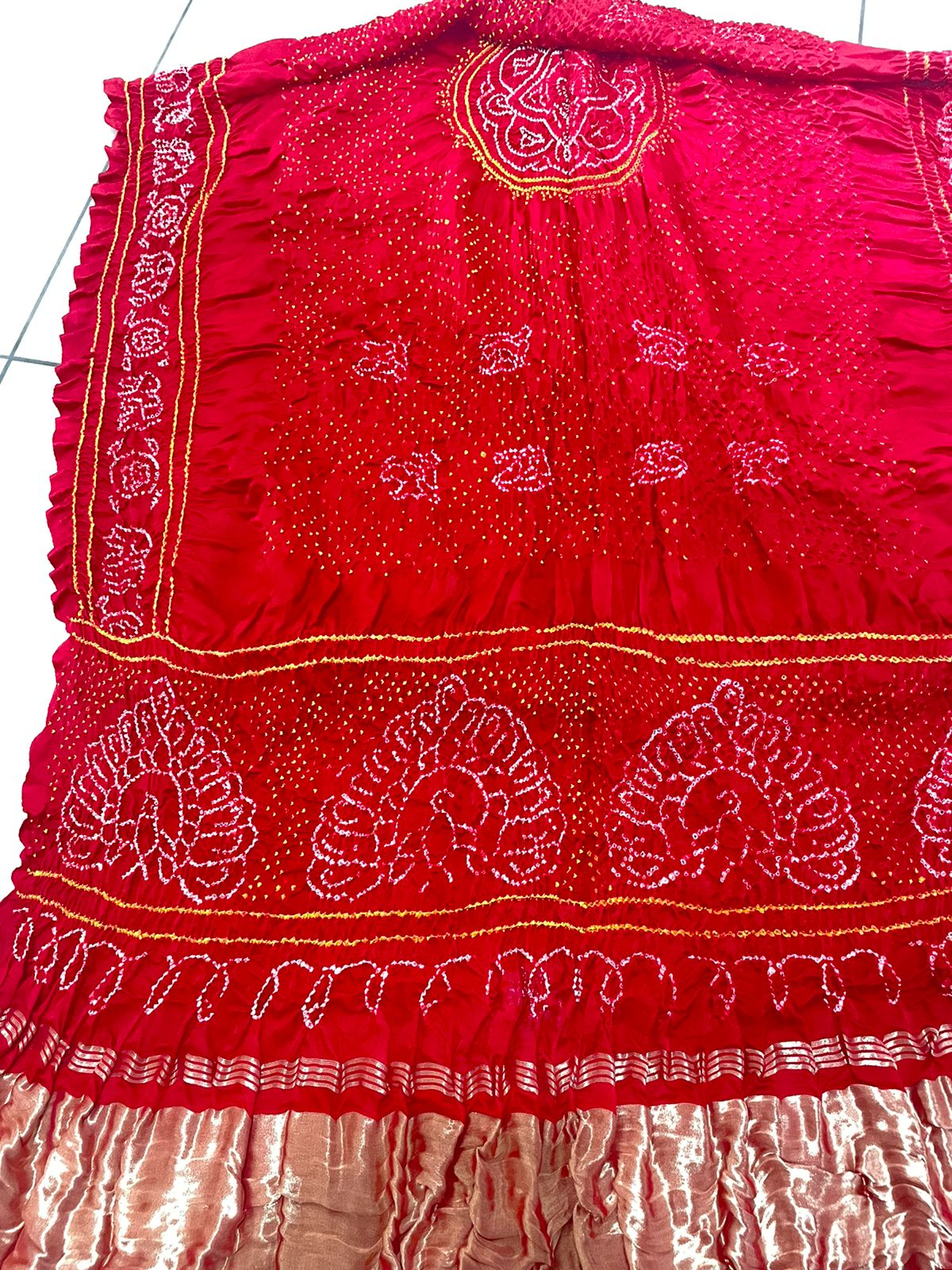 Varnia rai bandhej dupatta - Saffronfashionindia