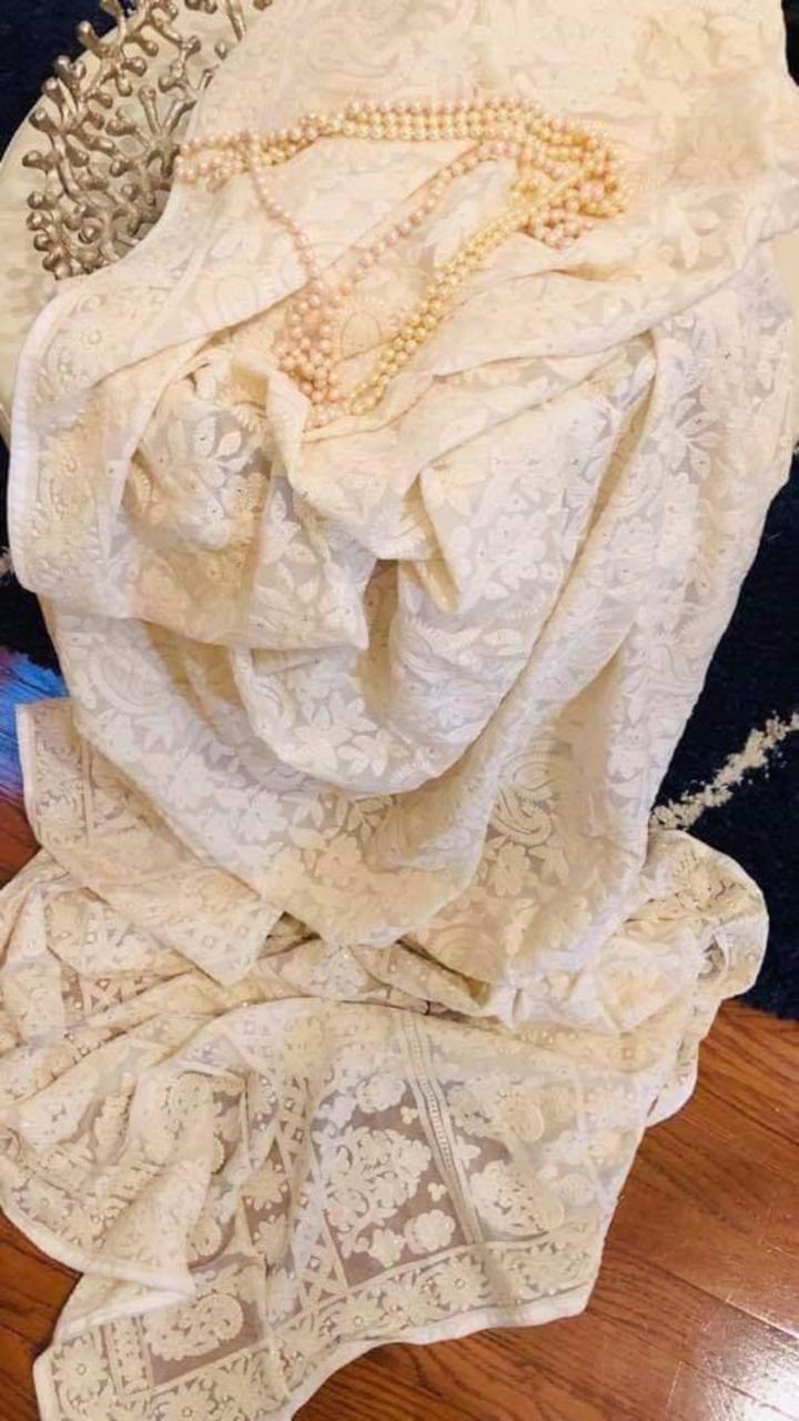 Lucknowi saree - Saffronfashionindia