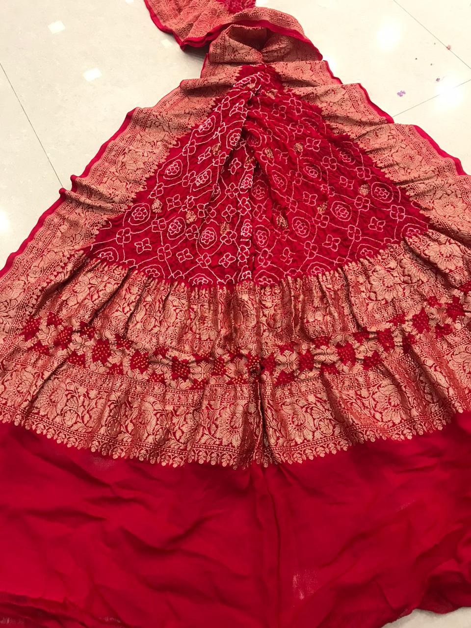 Nizami khaddi gorgette dupatta - Saffronfashionindia