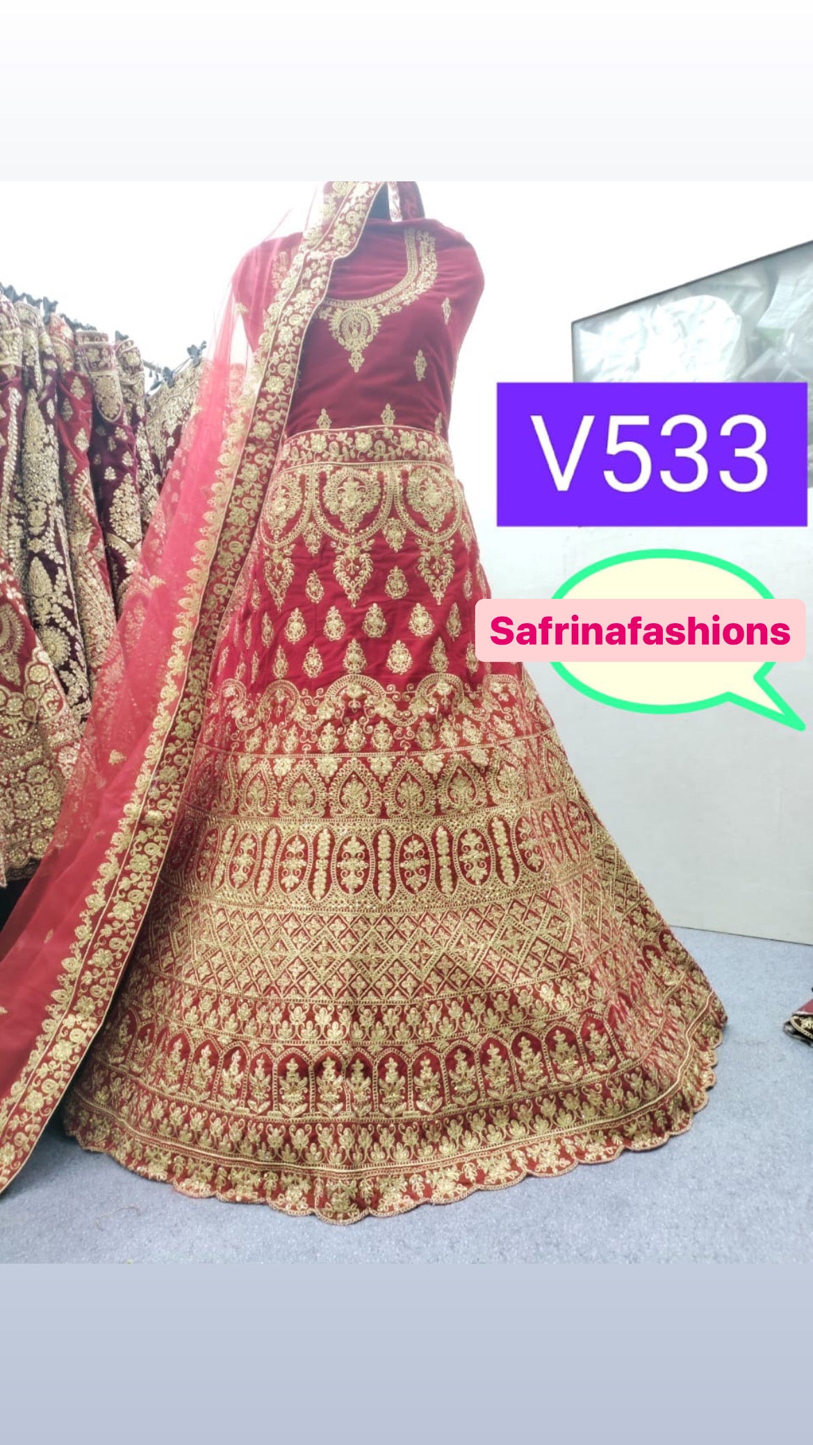 Ridhima Indian traditional Pakistani bridal lehangas - Saffronfashionindia