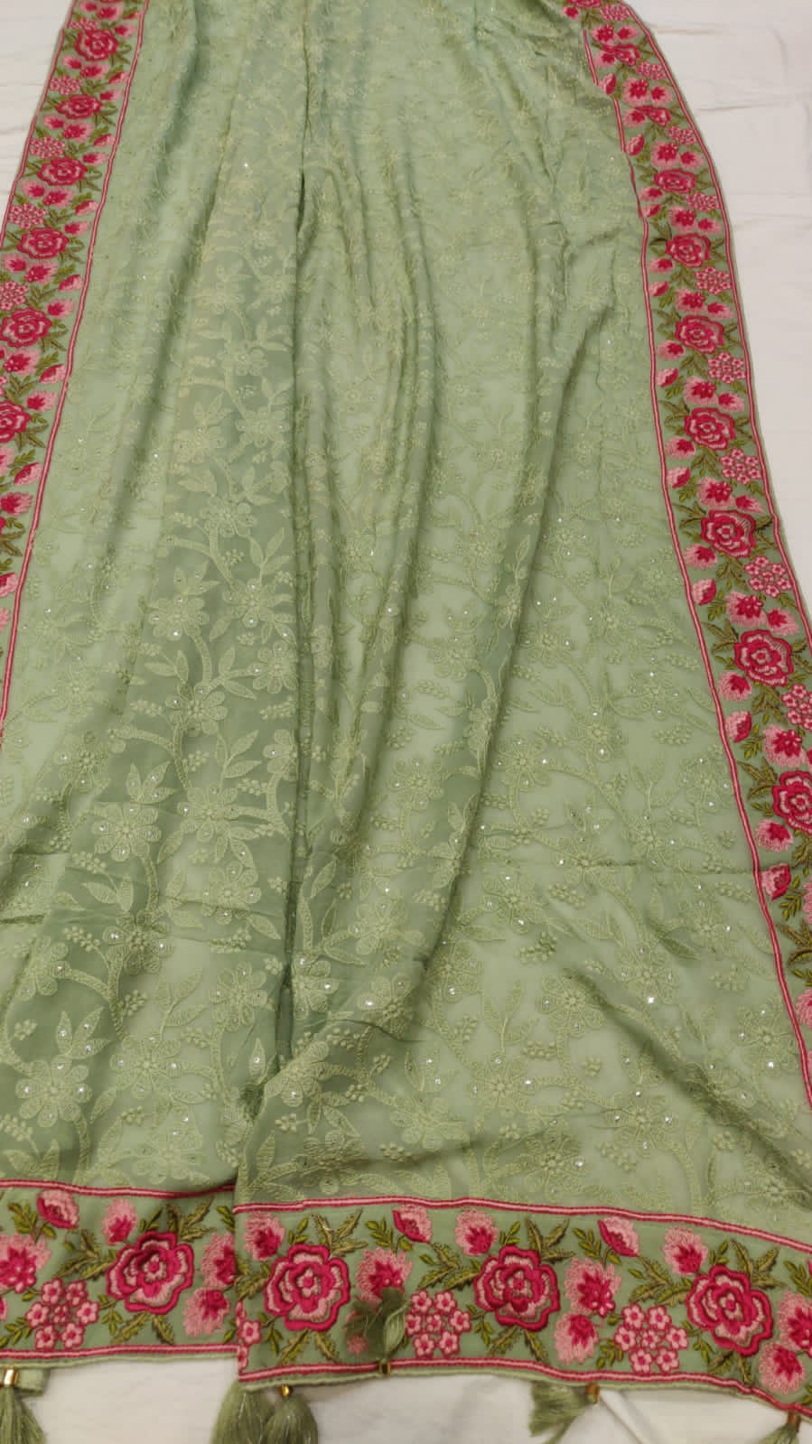 Rubika Chikankari saree - Saffronfashionindia