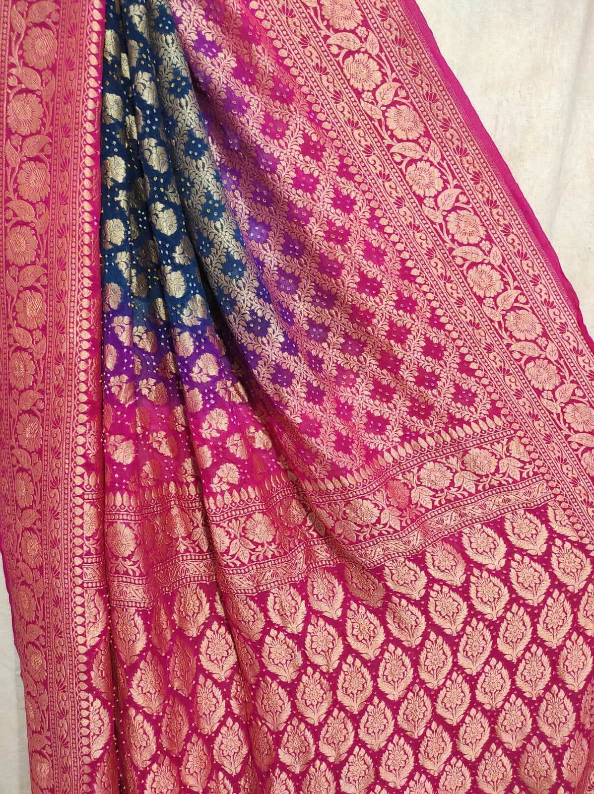Bandhani Bandhej Saree