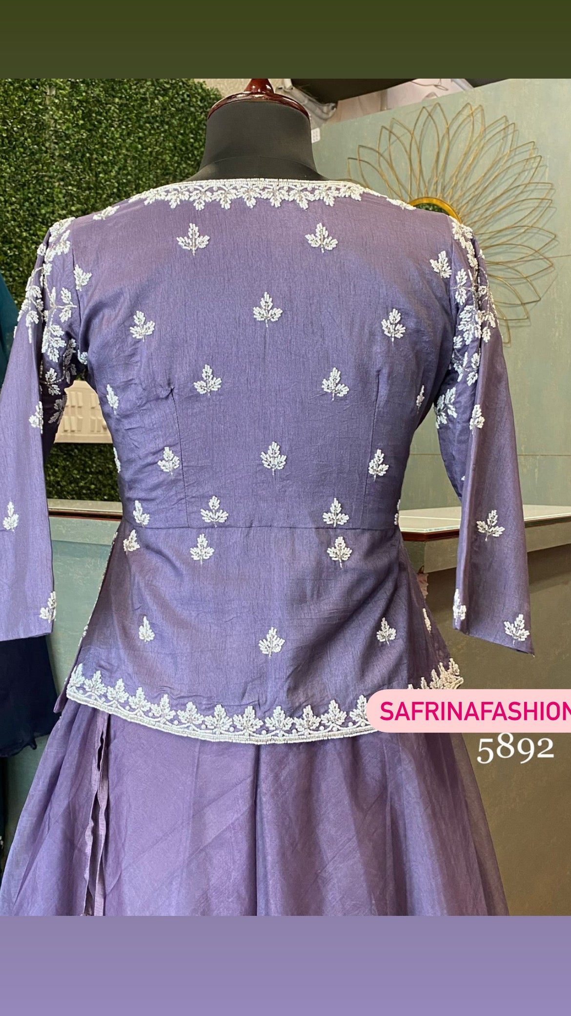 Lavender indowestern dress beautiful dress - Saffronfashionindia