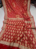 Gottapatti bandhej saree Indian traditional zardosi sarees