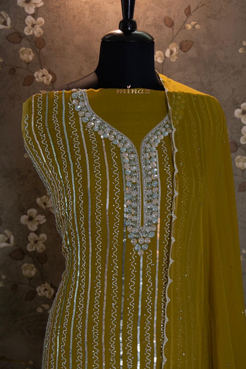 Lumina Organza Salwar Suit Indian Salwar kameez - Saffronfashionindia