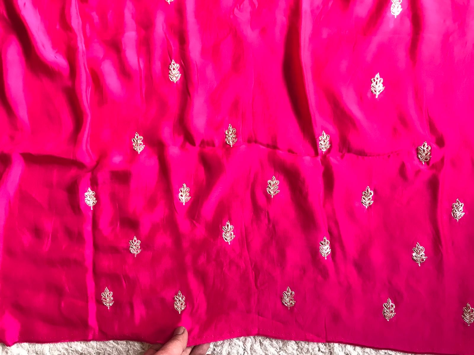 Pink satin Preety saree beautiful saree - Saffronfashionindia