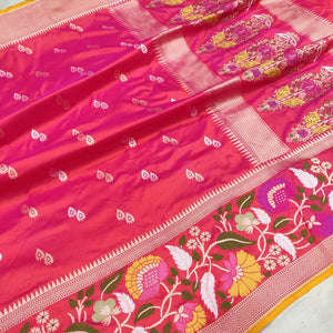 Gulabo katan silk saree handwoven sarees