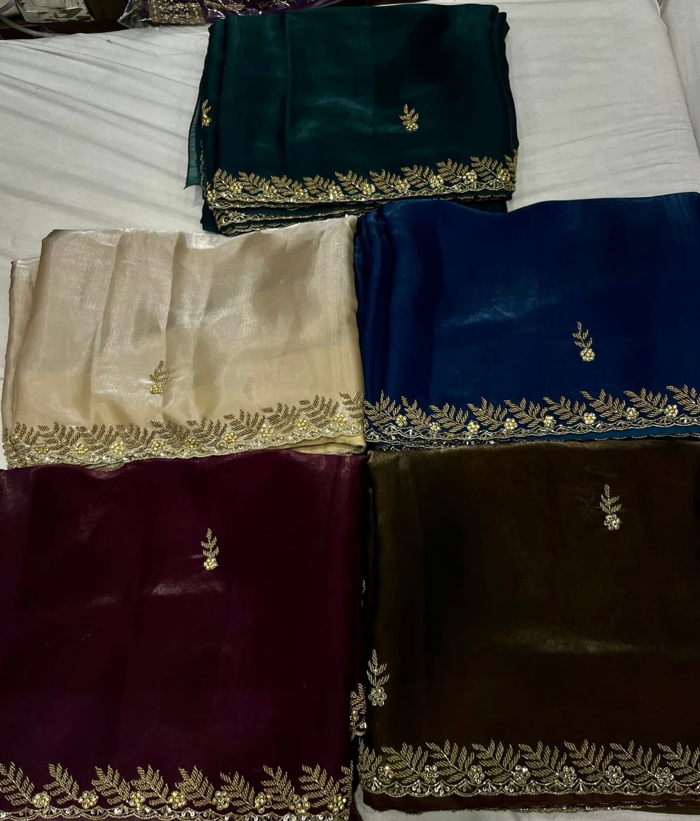 Simana tissue organza saree,,,,,reception sari - Saffronfashionindia