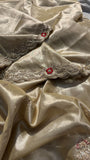 Wedding celebrity inspired tissue zari embroidered Sarees