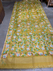 Yellow Muslin Jamdani Saree Tantuj Saree Women sari
