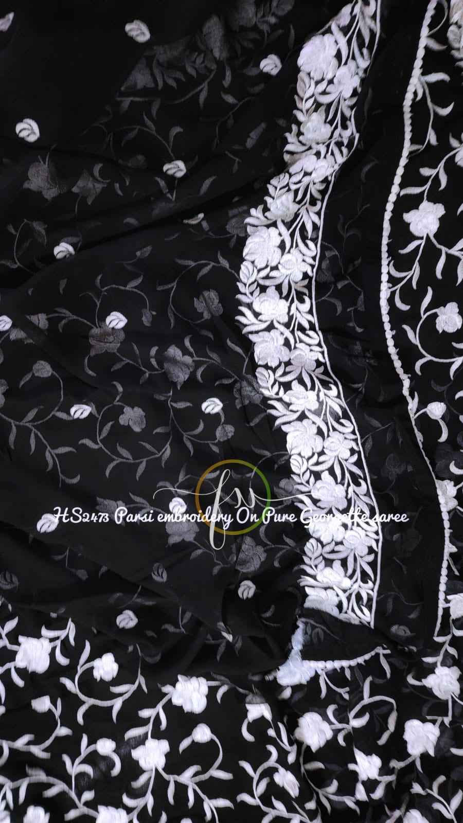 Zinahad Parsi gara indpired Royal embroidered sarees - Saffronfashionindia