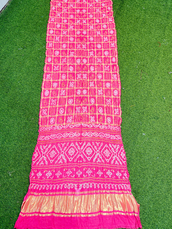 Pink saree gajji silk saree Indian wedding sari blouse SaffronFashion