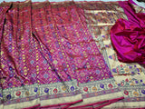 Indian saree Banarsi Katan silk saree Dhakai Jamdani sarees blouse SaffronFashion