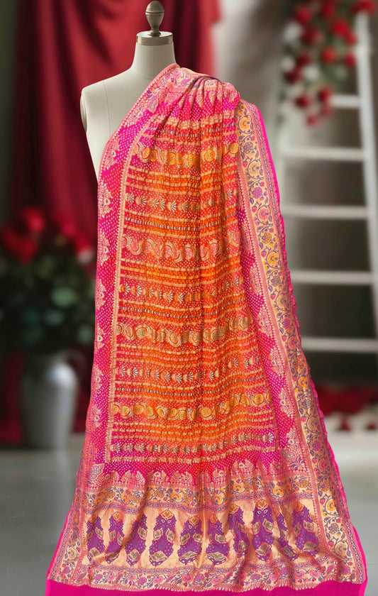 Vahiba khaddi dupatta banarsi dupatta handmade dupatta SaffronFashion