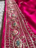 Pink satin Preety saree beautiful saree