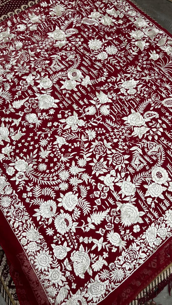 Isabella Parsi Saree Authebtic parsi gara saree - Saffronfashionindia