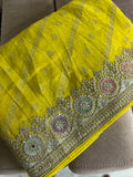 Gottapatti organza weaved saree reception saree