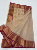 Luxury Chanderi Karan silk saree Indian sarees blouse - Saffronfashionindia