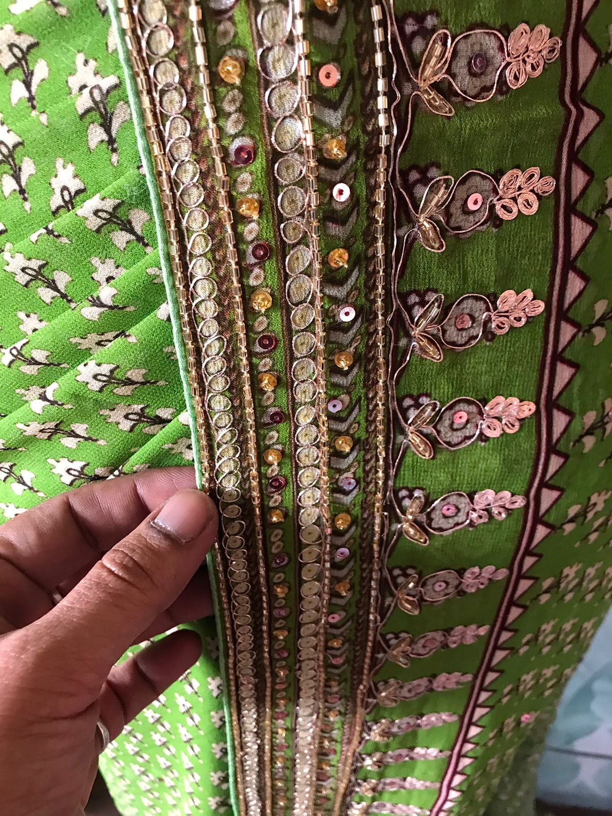 Premium gorgette sequins saree Partywear sari blouse Saffronfashionindia