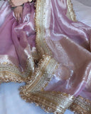 Rivani soft tissue saree Banarsi silk dares Indian sari SaffronFashion