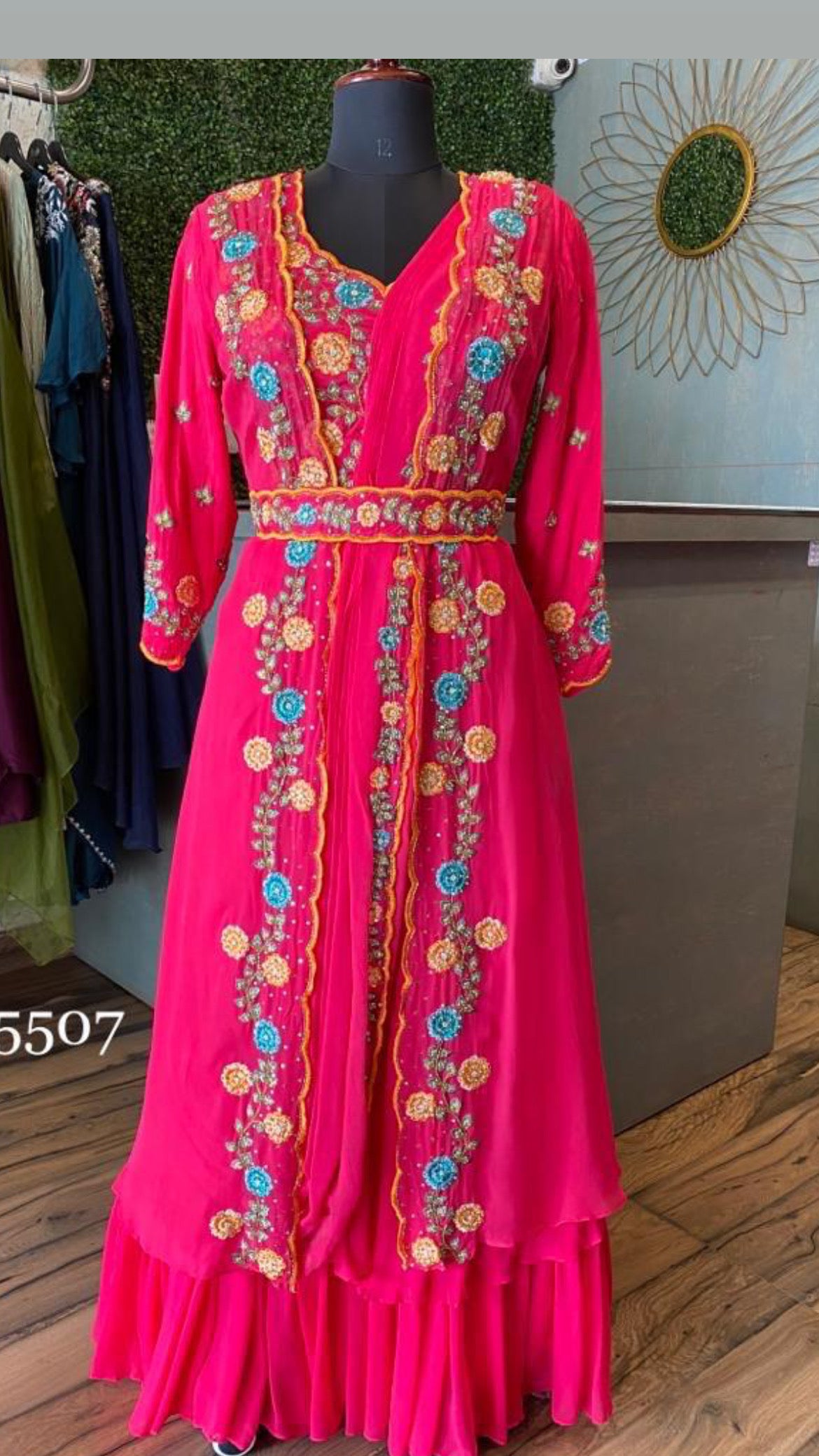 Pink Sangeet Dress Bridesmaid Dress Indowestern dresses - Saffronfashionindia