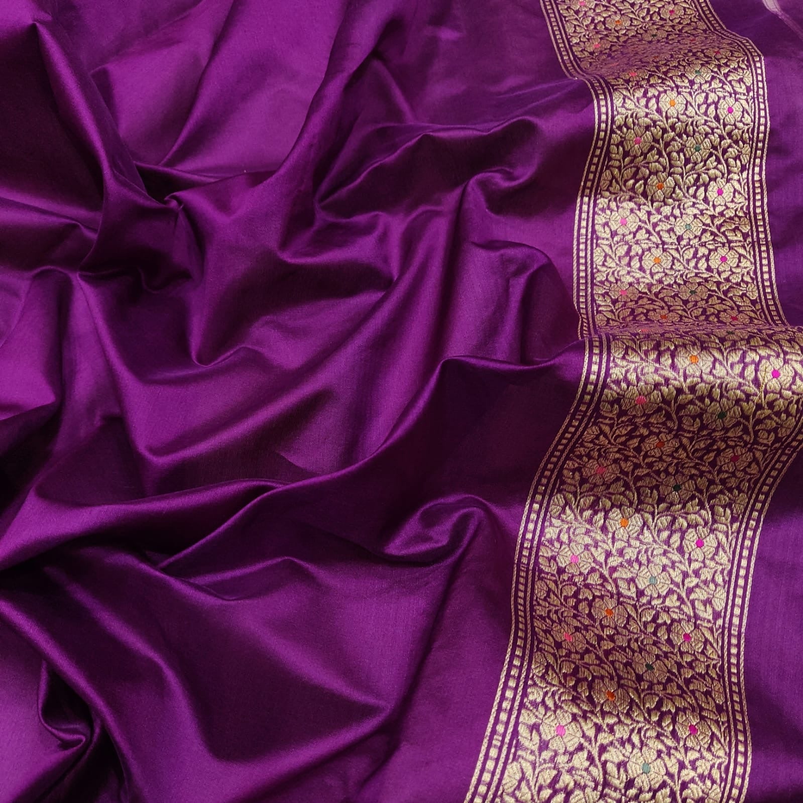 Mahiva Tissue silk saree handwoven saree Zari booties sari blouse SaffronFashion