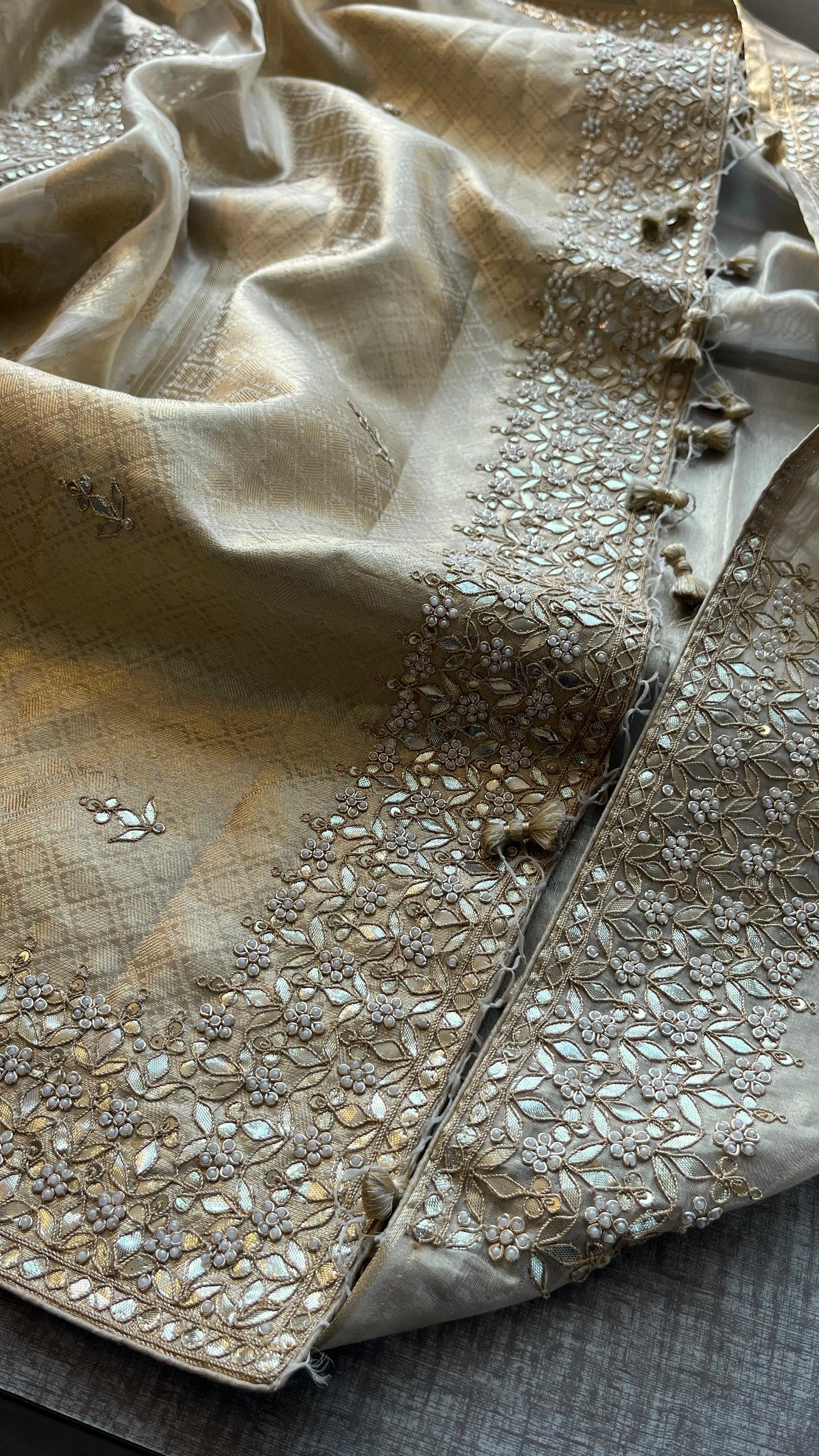 Yasmini tissue silk saree handloom saree Indian traditional sarees SaffronFashion