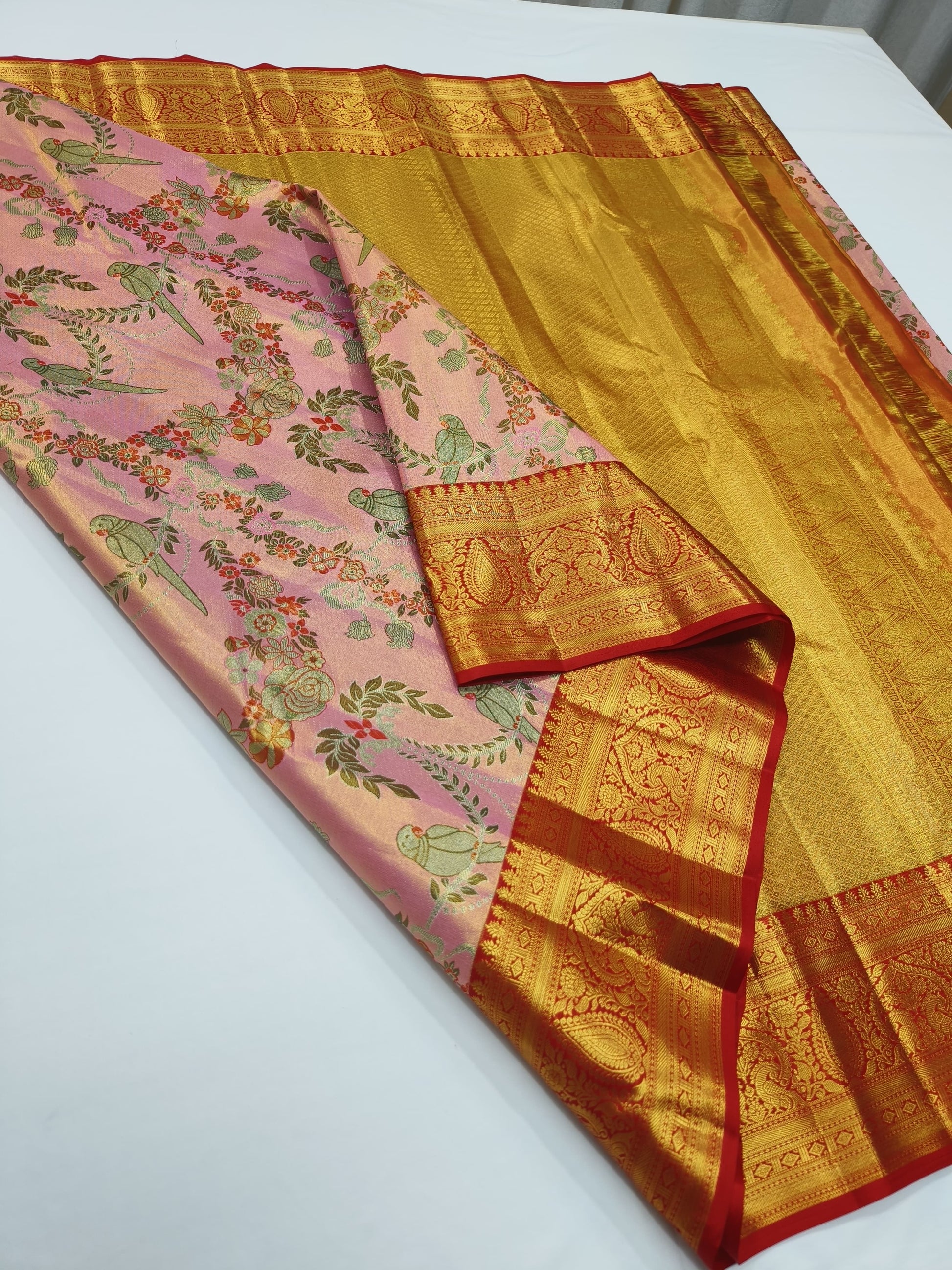 Sardani pure Kanjeevaram silk Indian traditional sarees - Saffronfashionindia