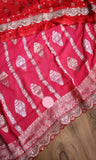 Pink Khaddi Gorgette saree Indian sarees