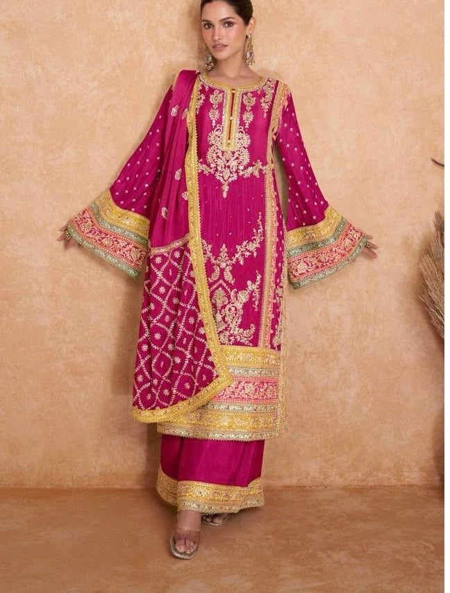 Pakistani inspired dresses Embroidered dress SaffronFashion