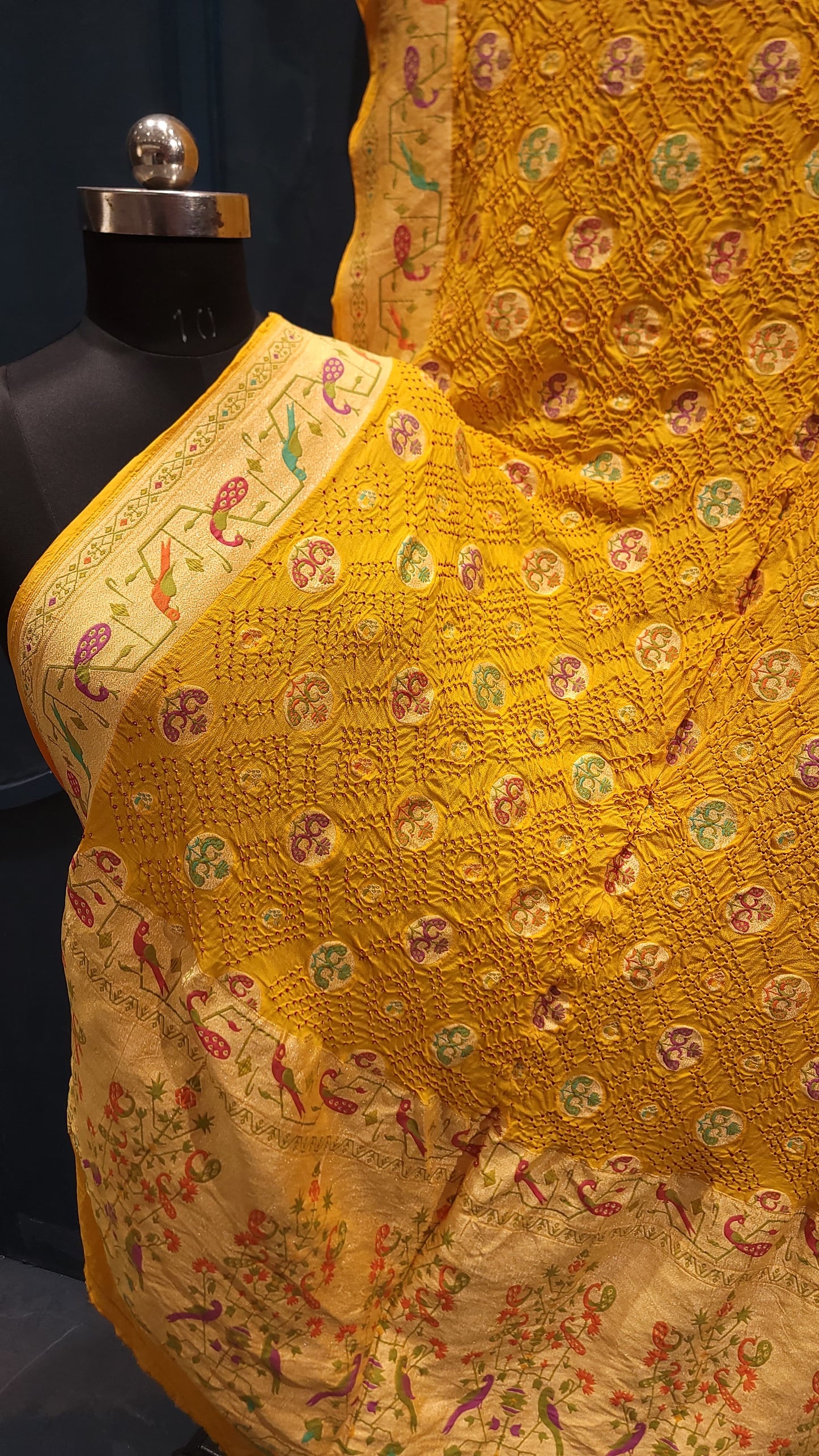 Tilfi zari banarsi Gorgette dupatta - Saffronfashionindia