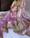 Rivani soft tissue saree Banarsi silk dares Indian sari SaffronFashion