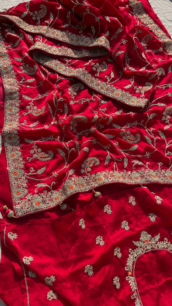 Bridal inspired Gajji Silk Saree Embroidered Sarees