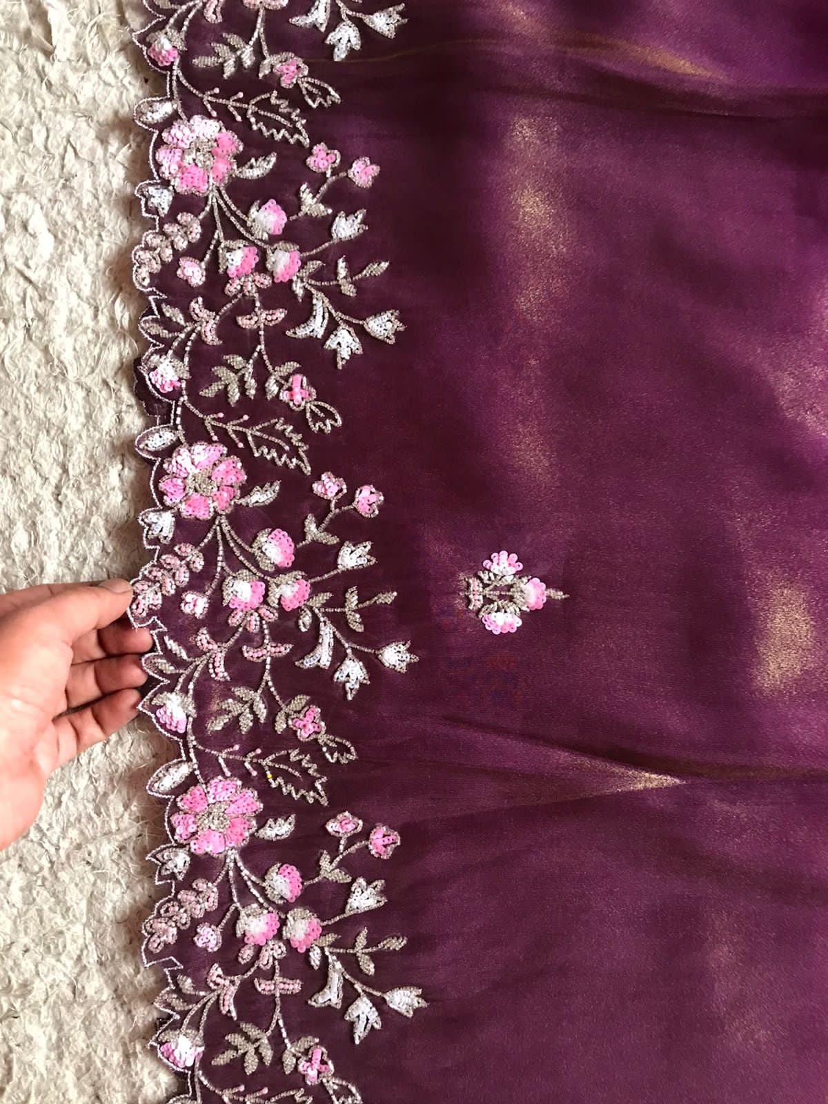 Shaded premium tissue organza sarees Indian sari - Saffronfashionindia