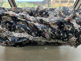 Black floral saree Organza saree Indian sari blouse