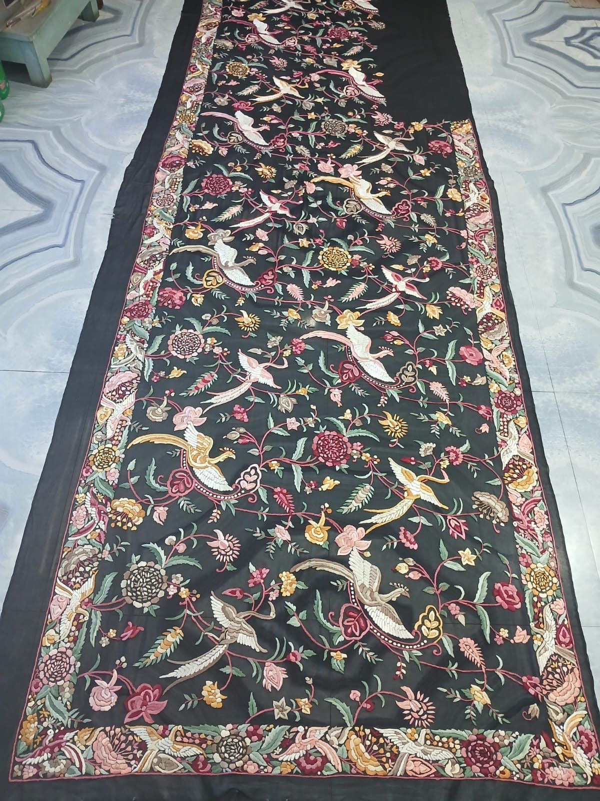 Handcrafted saree luxury saree authentic Parsi saree gara sarees SaffronFashion