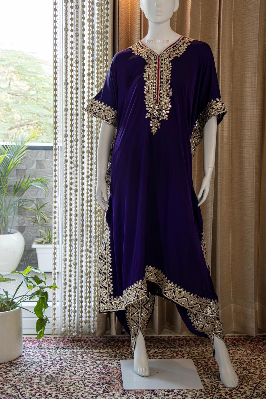 Nihshad kaftan dress stylish kaftan set - Saffronfashionindia
