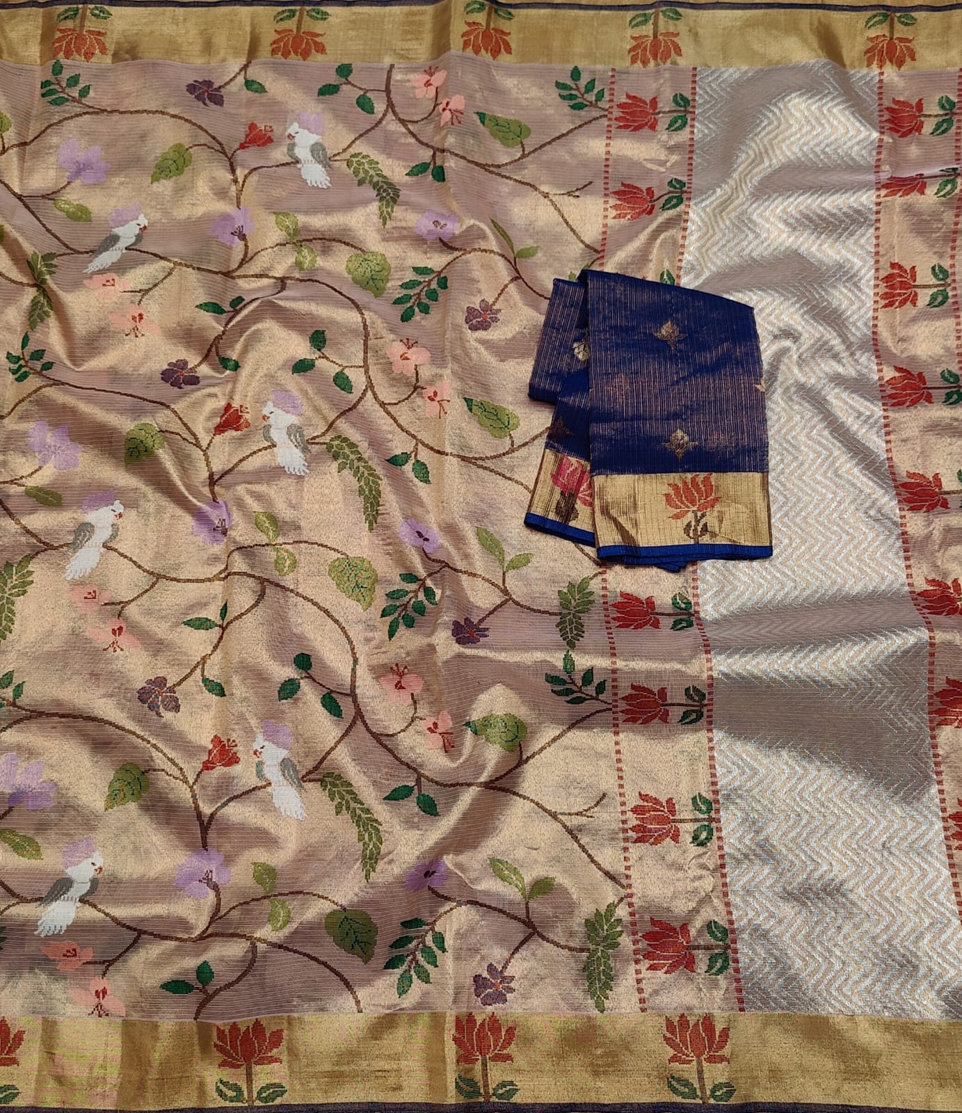 Mahinum Double Tissue Zari Kota Saree Indian Saree - Saffronfashionindia