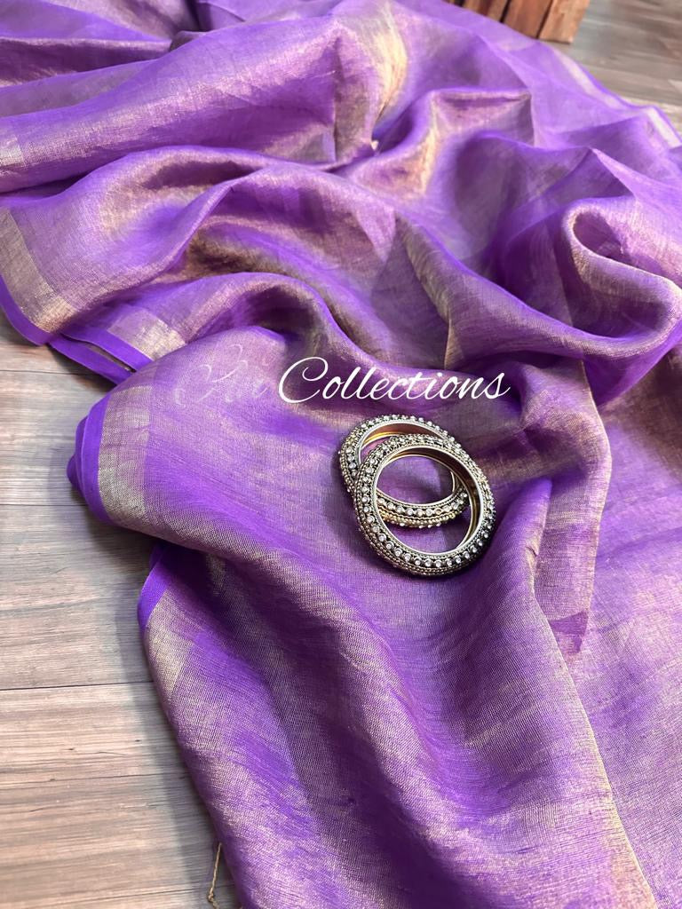 Limiha dual toned Saree Linen Sarees - Saffronfashionindia