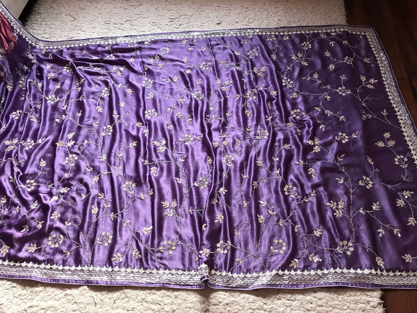 Pearl Lavender Rich Premium Saree Reception Saree - Saffronfashionindia