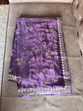 Satin Silk Premium Purple Luxury Saree Beautiful sari