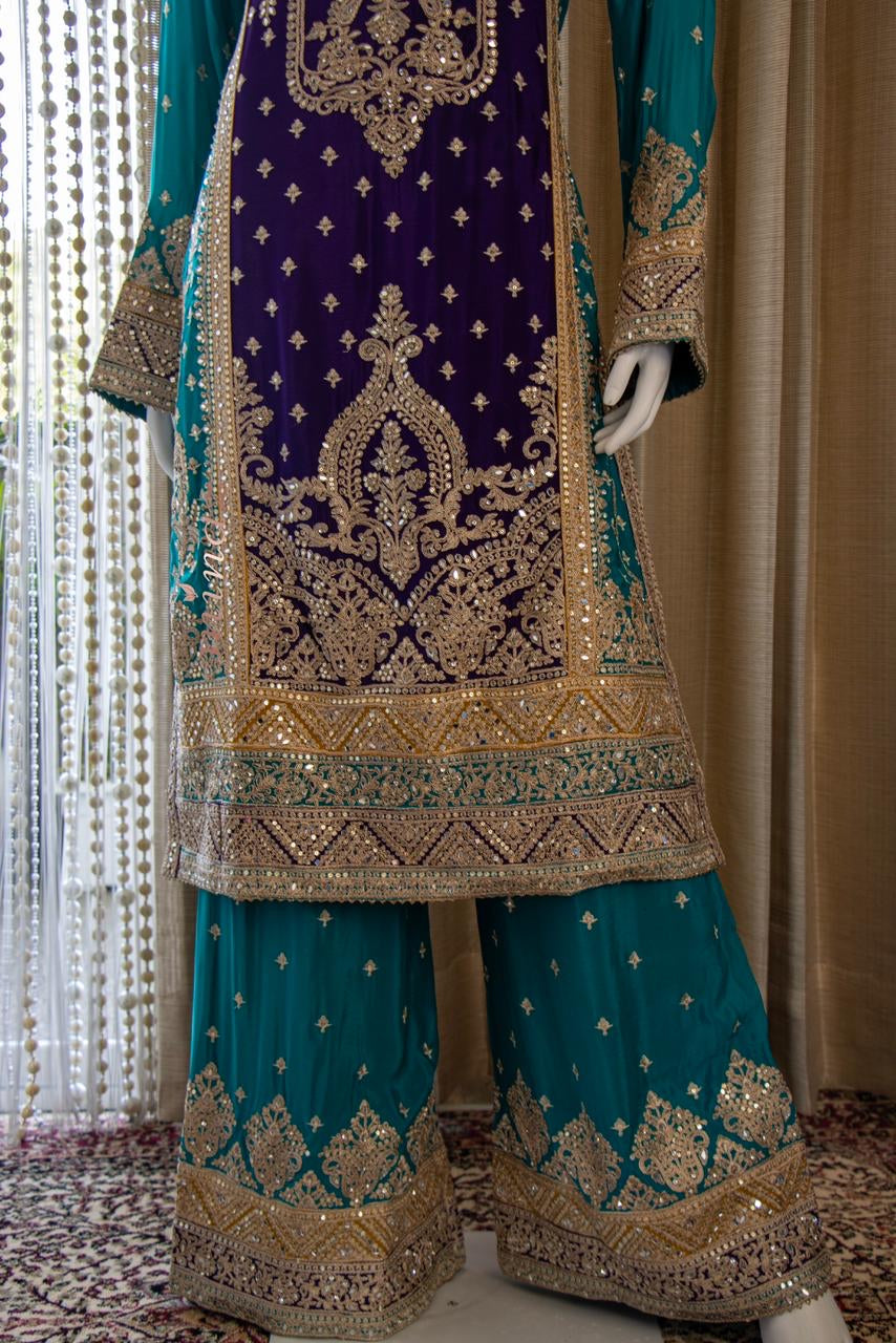 Pakistani inspired gharara Dress traditional dress - Saffronfashionindia