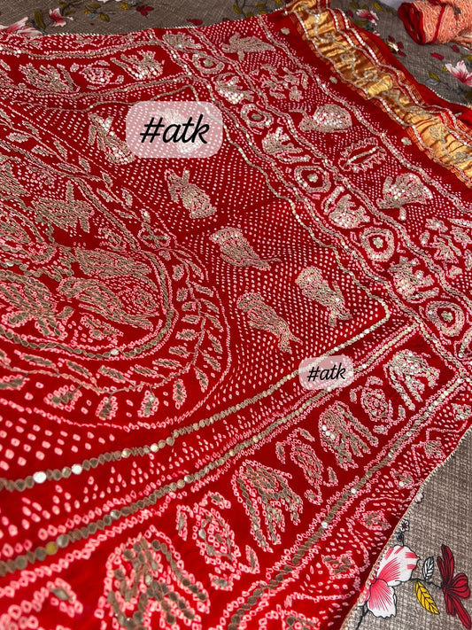 Rasmandal Gottapatti handwork dupatta - Saffronfashionindia