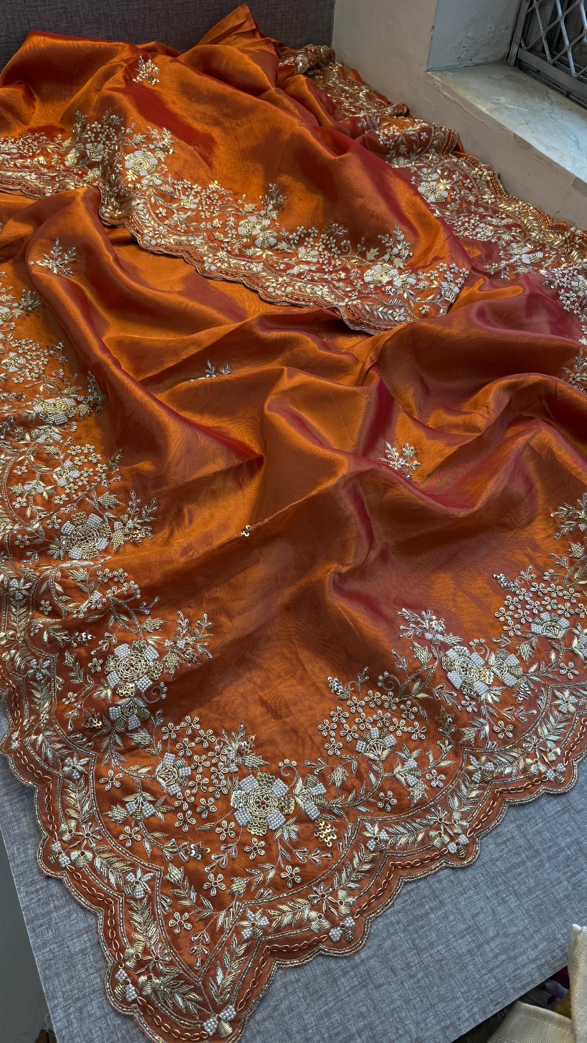 Luxury munga silk saree Banarsi saree Indian wedding sarees - Saffronfashionindia