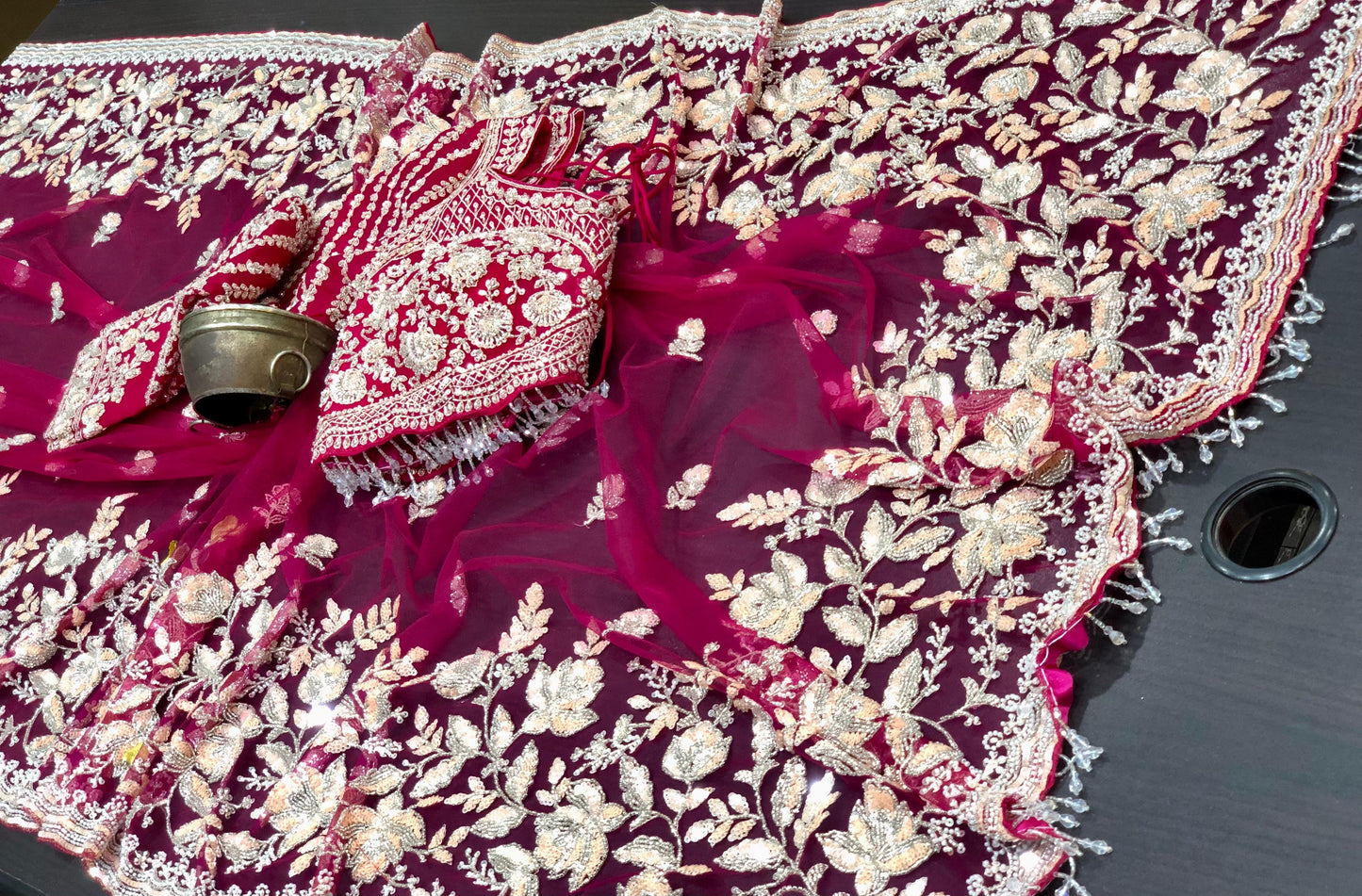 Net designer saree party wear saree’s Indian wedding saree blouse Saffronfashionindia