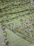 Nikashi Tantuj Jamdani saree traditional Indian floral sarees