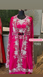 Pink Satin Organza Indowestern Dress Women Dress Sangeet Dress